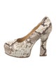 Burberry Prorsum Embossed Leather Animal Print Pumps