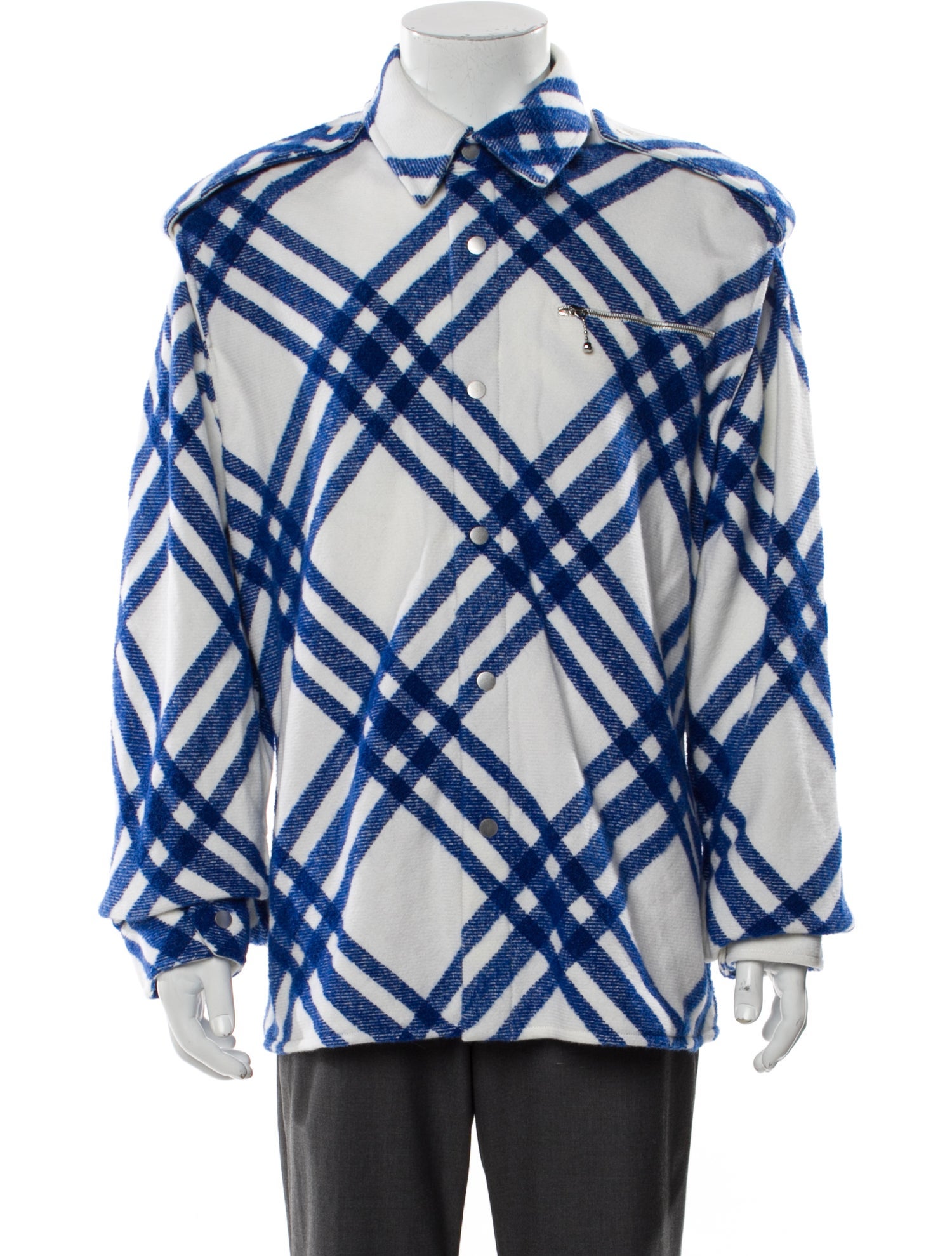 Burberry Prorsum Wool Plaid Print Windbreaker w/ Tags