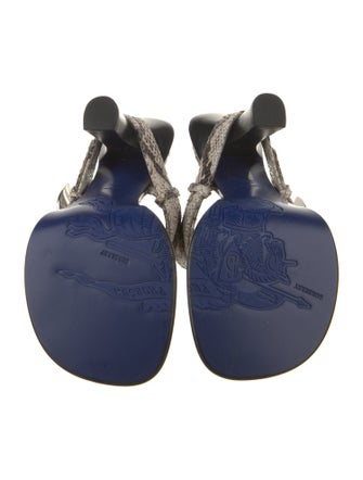 Burberry Embossed Leather Animal Print Slides