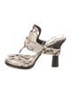 Burberry Embossed Leather Animal Print Slides
