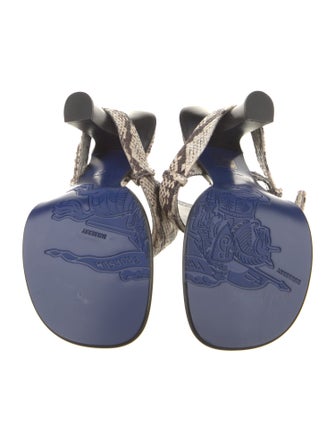 Burberry Embossed Leather Animal Print Slides