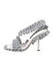 Burberry Prorsum Glitter Ruffle Embellishment Slingback Sandals