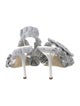 Burberry Prorsum Glitter Ruffle Embellishment Slingback Sandals