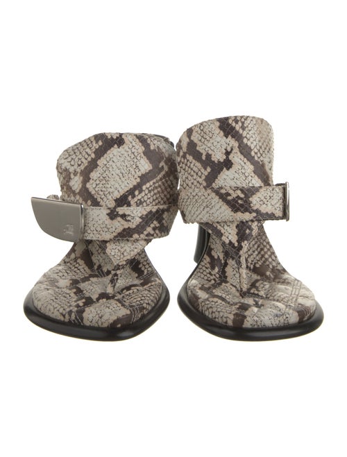Burberry Prorsum Snakeskin Animal Print T-Strap Sandals