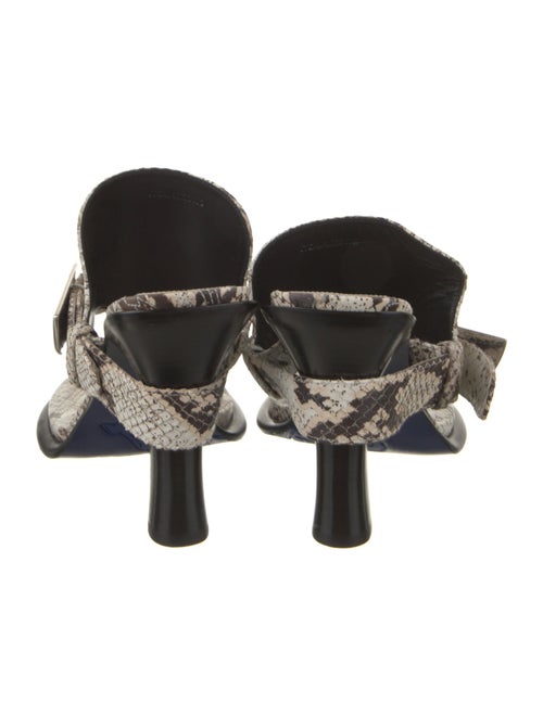 Burberry Prorsum Snakeskin Animal Print T-Strap Sandals