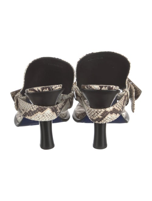 Burberry Embossed Leather Animal Print Slides