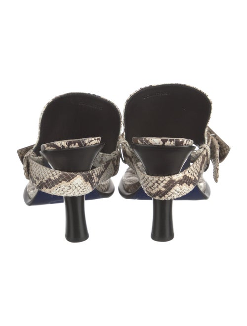 Burberry Embossed Leather Animal Print Slides
