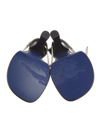 Burberry Embossed Leather Animal Print Slides