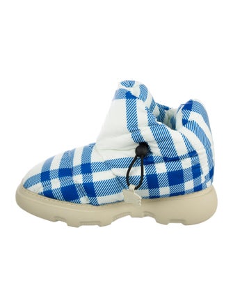 Burberry Prorsum Nylon Plaid Print Boots