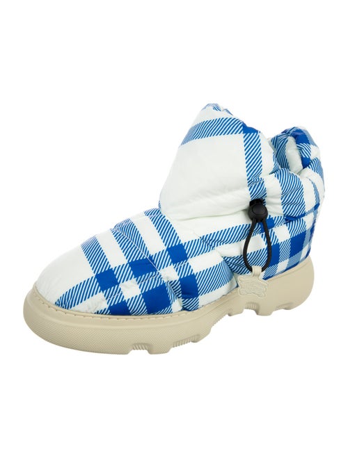 Burberry Prorsum Nylon Plaid Print Boots