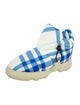 Burberry Prorsum Nylon Plaid Print Boots