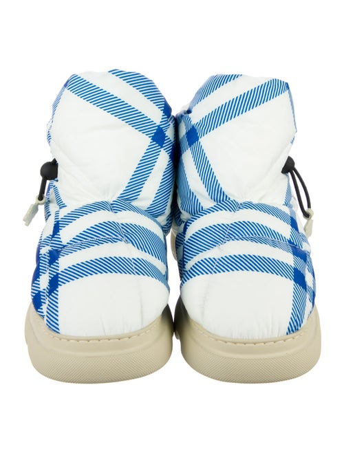 Burberry Prorsum Nylon Plaid Print Boots