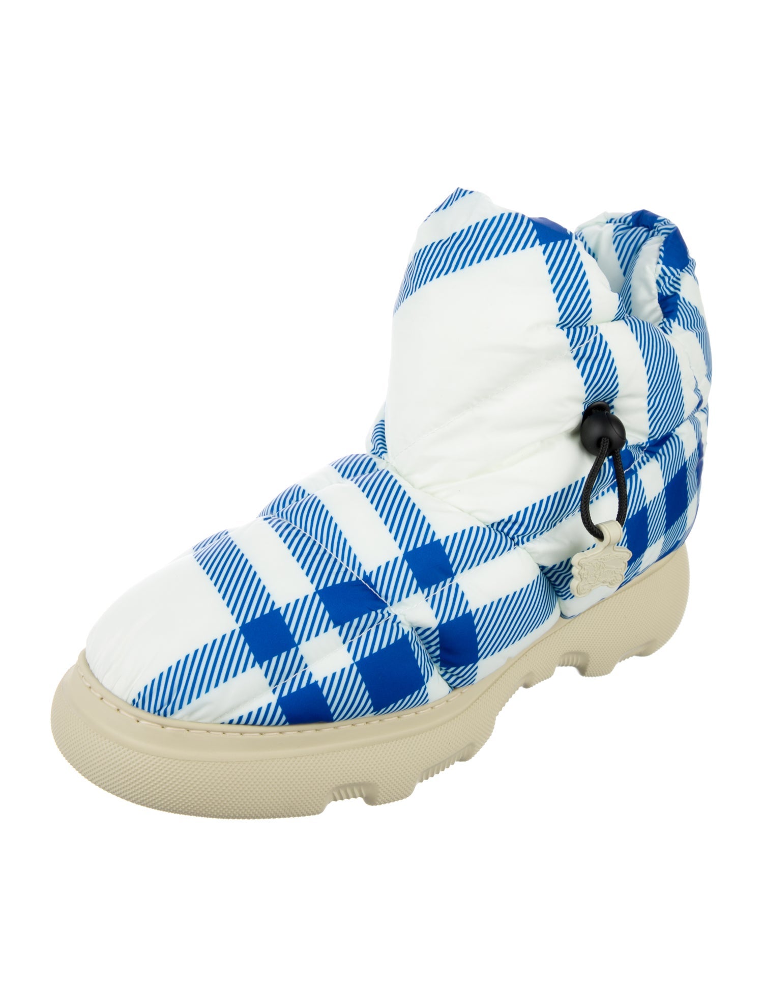 Burberry Prorsum Nylon Plaid Print Boots