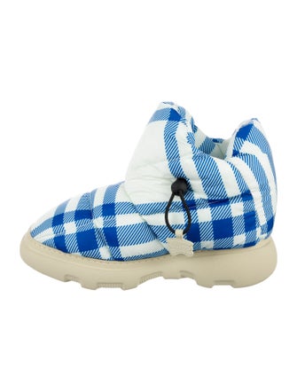 Burberry Prorsum Nylon Plaid Print Boots