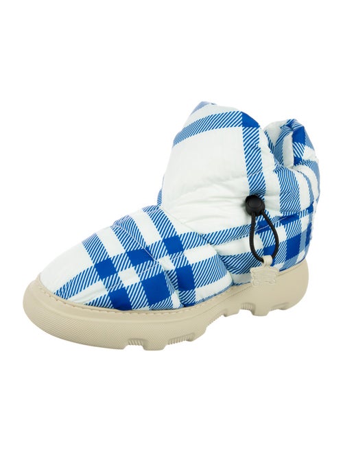 Burberry Prorsum Nylon Plaid Print Boots