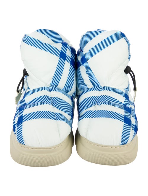Burberry Prorsum Nylon Plaid Print Boots