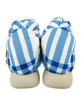 Burberry Prorsum Nylon Plaid Print Boots