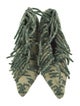 Burberry Prorsum Animal Print Fringe Trim Accent Pumps