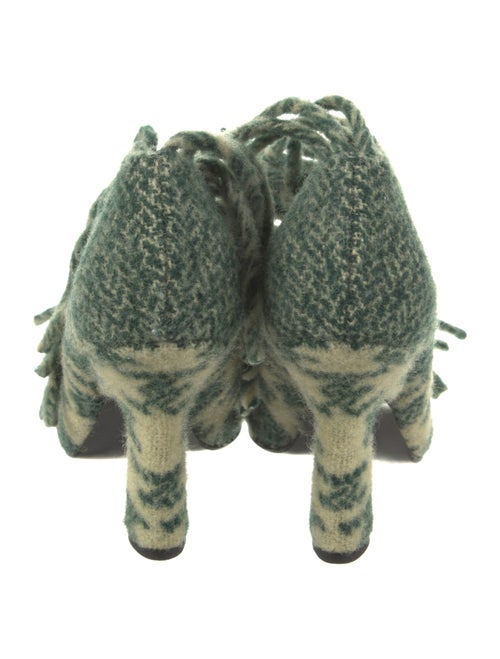 Burberry Prorsum Animal Print Fringe Trim Accent Pumps