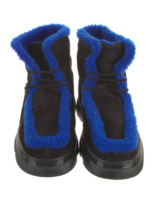 Burberry Prorsum Suede Fur Trim Boots