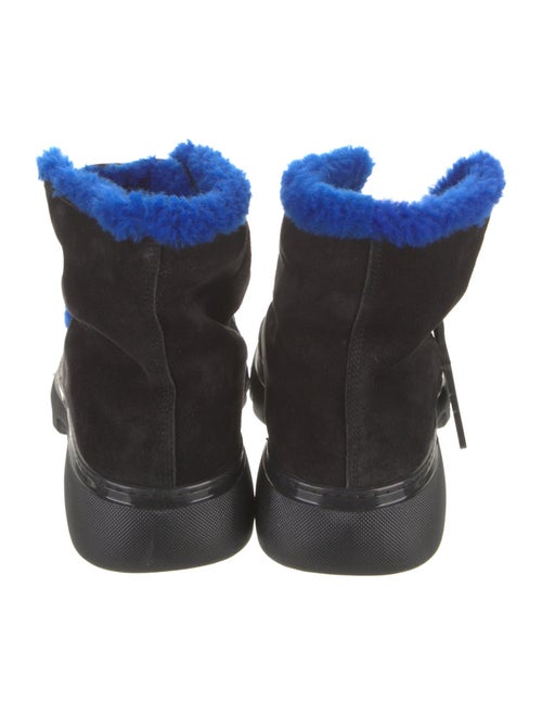 Burberry Prorsum Suede Fur Trim Boots