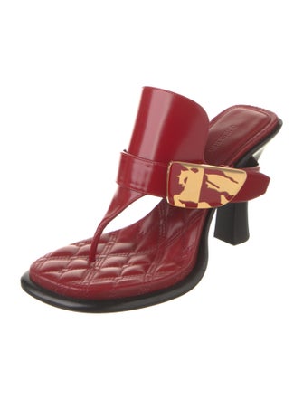 Burberry Leather T-Strap Sandals