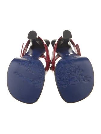 Burberry Leather T-Strap Sandals