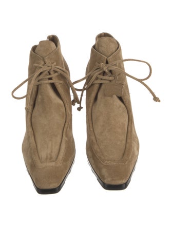 Burberry Suede Lace-Up Boots