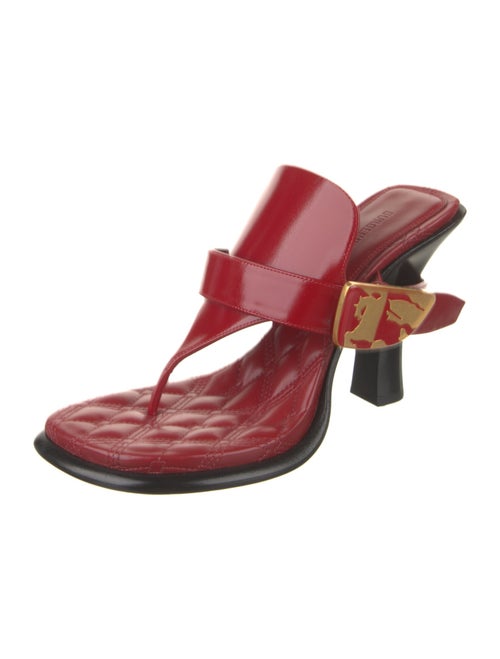 Burberry Leather T-Strap Sandals