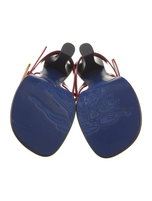 Burberry Leather T-Strap Sandals