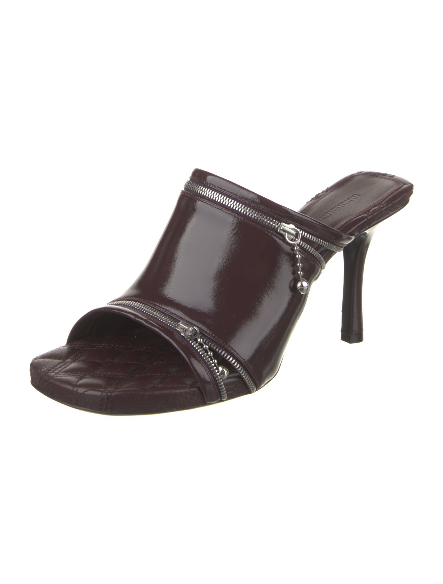 Burberry Patent Leather Slides