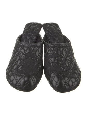 Burberry Prorsum Leather Embroidered Accent Mules
