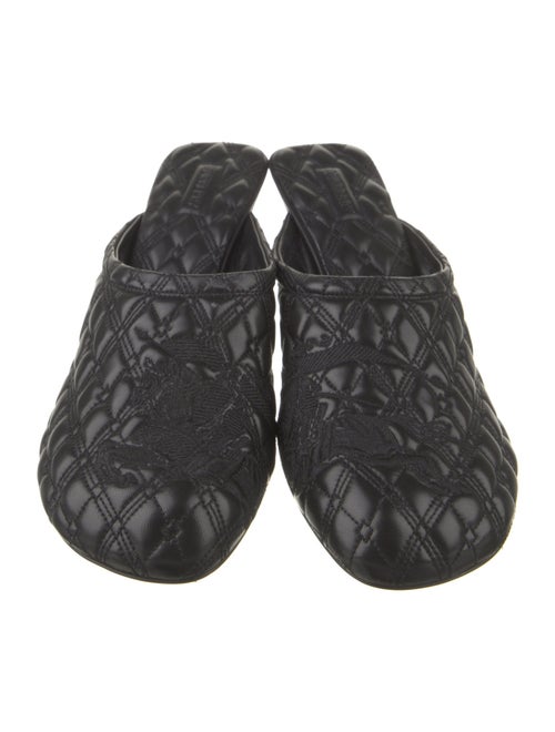Burberry Prorsum Leather Embroidered Accent Mules