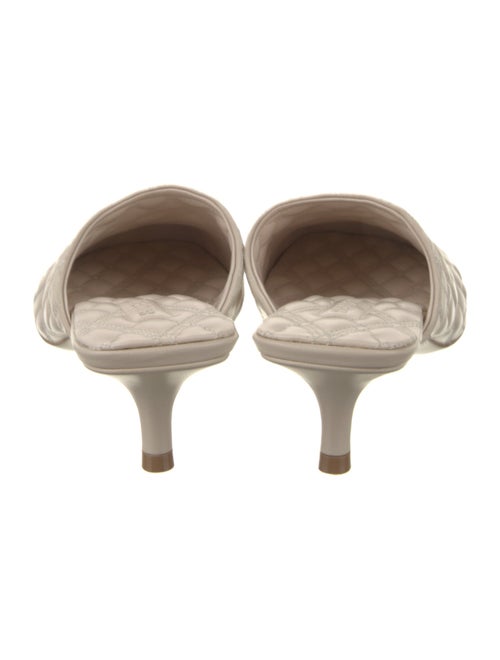 Burberry Leather Embroidered Accent Mules