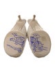 Burberry Leather Embroidered Accent Mules