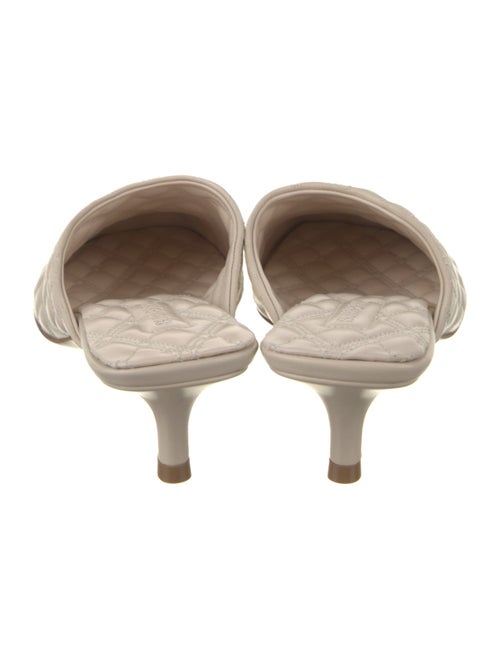 Burberry Leather Embroidered Accent Mules