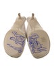 Burberry Leather Embroidered Accent Mules