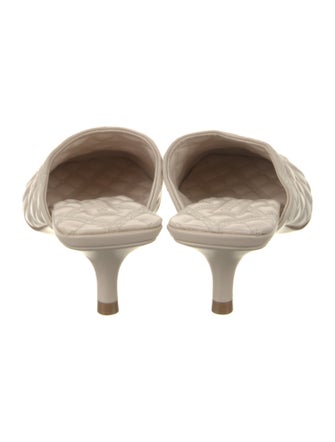 Burberry Leather Embroidered Accent Mules