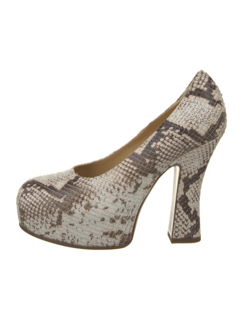 Burberry Snakeskin Printed Pumps