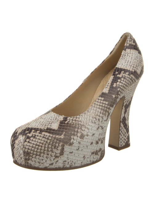 Burberry Snakeskin Printed Pumps