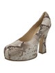 Burberry Snakeskin Printed Pumps