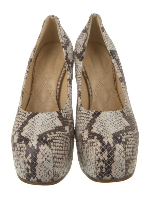 Burberry Snakeskin Printed Pumps