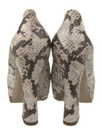 Burberry Snakeskin Printed Pumps