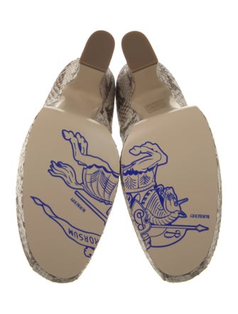 Burberry Snakeskin Printed Pumps