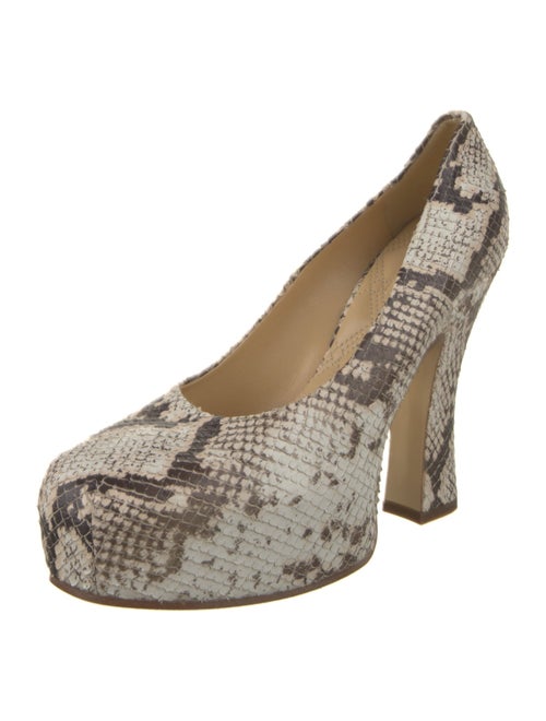 Burberry Snakeskin Printed Pumps
