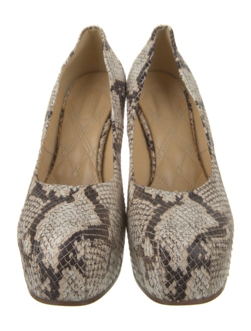 Burberry Snakeskin Printed Pumps