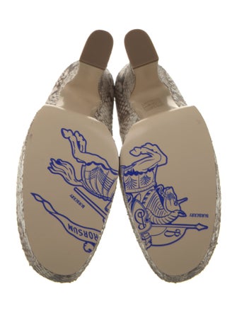 Burberry Snakeskin Printed Pumps