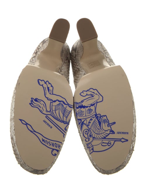 Burberry Snakeskin Printed Pumps