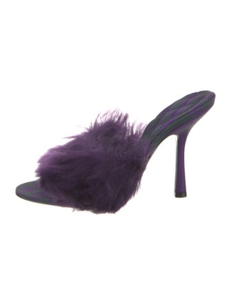 Burberry Prorsum Faux Fur Slides