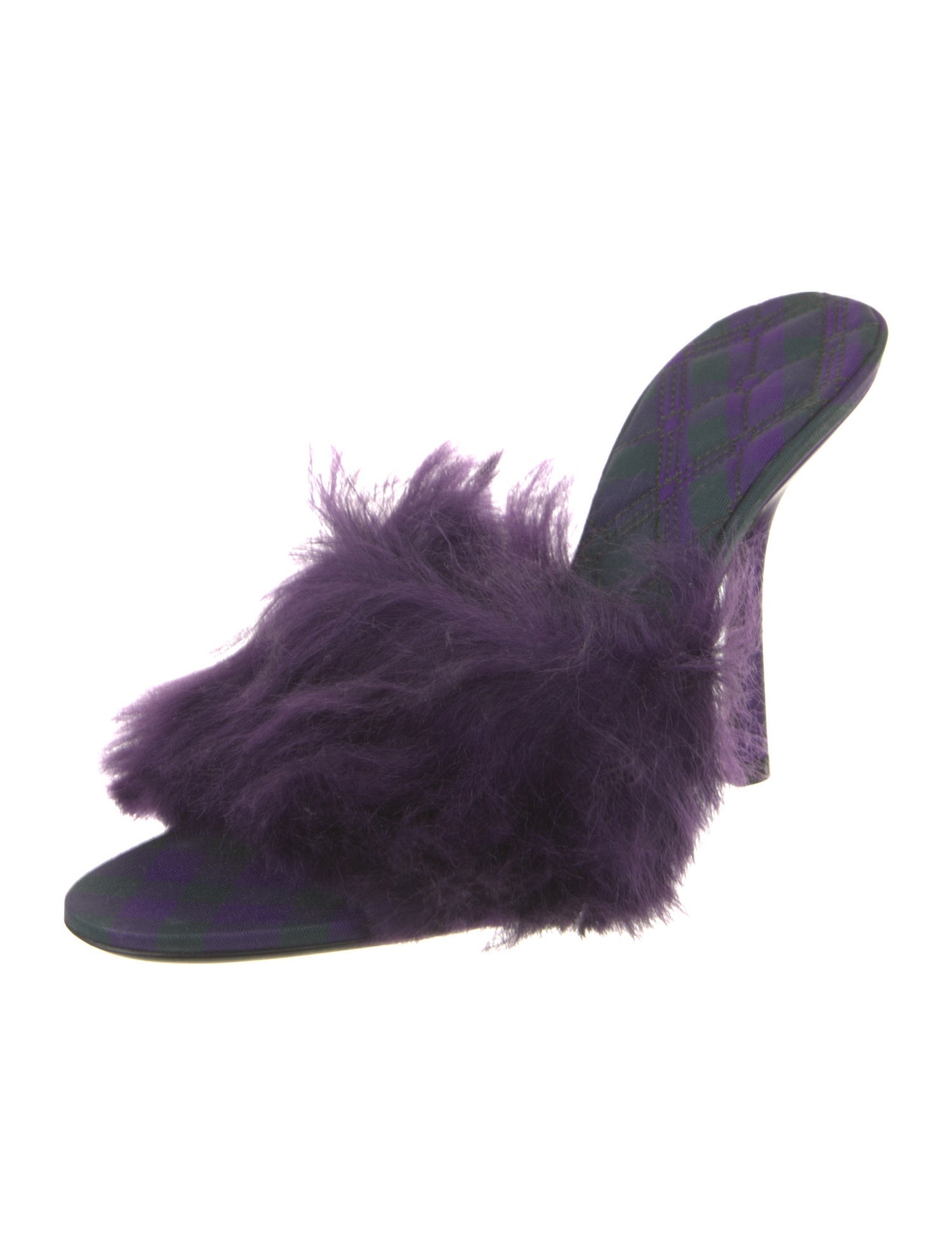 Burberry Prorsum Faux Fur Slides